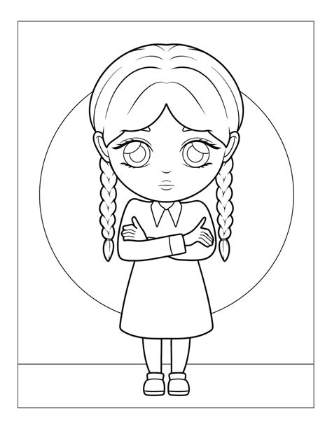 Wednesday Coloring Pages – Printable Coloring Pages. FREE