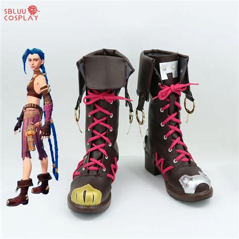Custommade Arcane Jinx Cosplay Boots Lol Halloween Party Props