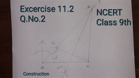 एक त्रिभुज Abc की रचना कीजिए जिसमें Bc 8 Cm ∠b 45° और Ab Ac 35 Cm हो Class 9th