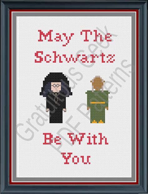 Spaceballs May the Schwartz Be With You PDF Cross Stitch Pattern Funny ...