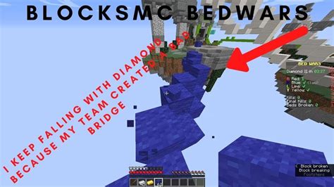 BlocksMC Bedwars 8 Falling With Diamonds As Team Created A Bad