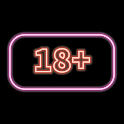 Premium Vector Eighteen Plus Age Limit Sign In Neon Style Only For