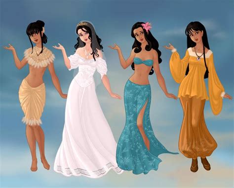 Nondisney Goddesses N By M Mannering On Deviantart Disney Princess Lineup Disney Movie