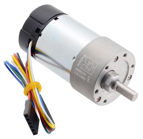 6 3 1 Metal Gearmotor 37Dx65L Mm 24V With 64 CPR Encoder Helical