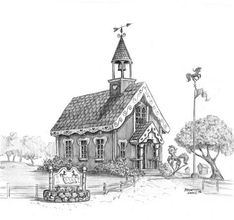 School House Drawing at PaintingValley.com | Explore collection of ...