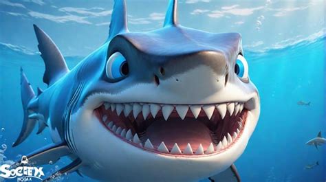 Premium Photo | A shark cartoon character