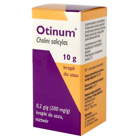 Otinum Krople Do Uszu G Import R Wnoleg Y Inpharm Apteline Pl