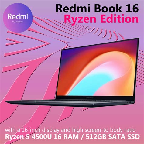 Xiaomi Redmibook 16 Ryzen Edition Laptop AMD (Ryzen 5 4500U / Ryzen 7 ...