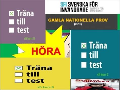 NATIONELLA PROV SFI KURS C HÖRFÖRSTÅLELSE 2024 SFI2024 TRÄNA TILL TEXT