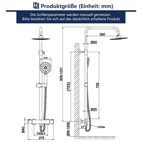 Schwarz Duschsystem Regendusche Mit Kaufland De