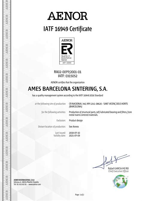 PDF Automotive Sector IATF 16949 Ames Sintering Title AMES