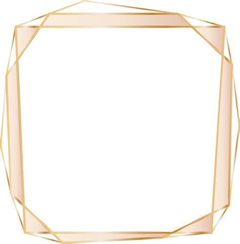 Gold Geometric Frame Illustration Transparent Background 33851532 Png