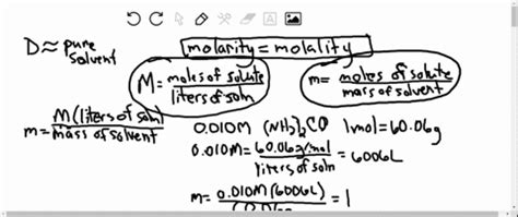 Solved For Dilute Aqueous Solutions In Which The Density Of The