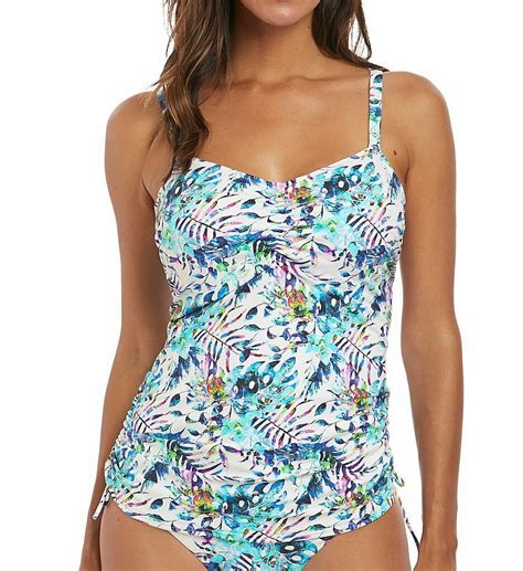 Fantasie Multi Fiji Underwire Tankini Swim Top Us 34i Uk 34g Swimwear