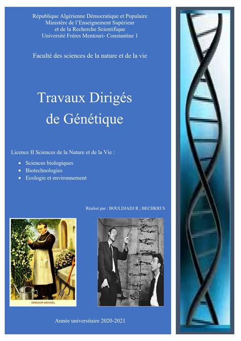 Solution Fascicule De Td De Genetique L Studypool