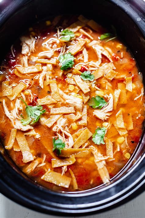 Slow Cooker Chicken Tortilla Soup Dump And Go Real Food Whole Life