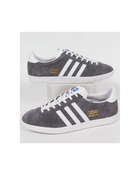 Mens Adidas Dark Grey Gazelle Og Trainers Npssonipat