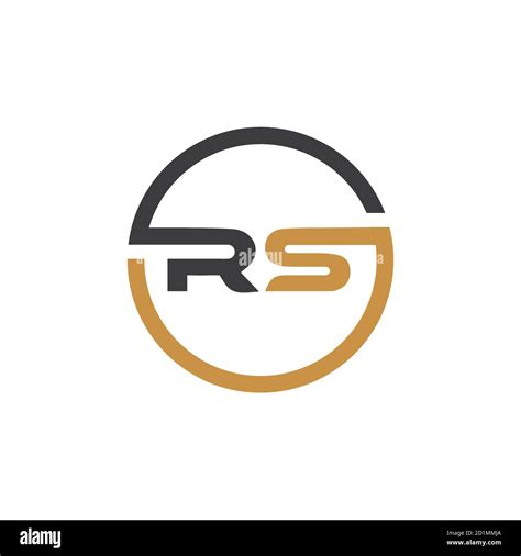 Initial Letter Rs Logo Or Sr Logo Vector Design Template Stock Vector