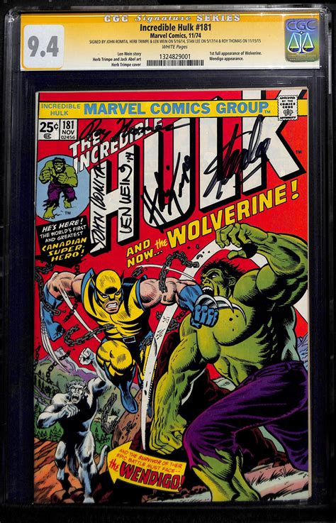 ComicConnect INCREDIBLE HULK 1962 99 181 CGC NM 9 4