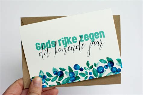 Gods Rijke Zegen Dit Komende Jaar Wenskaart Creanna Handmade