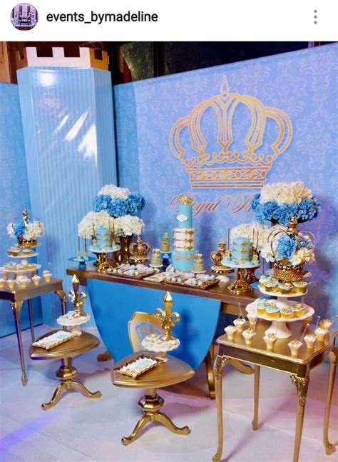 Royal Prince Baby Shower Dessert Table Decor Royal Prince Baby Shower