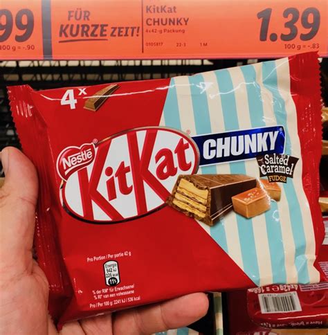 Nestlé Kitkat Chunky Salted Caramel Fudge naschkater das