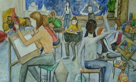 Учитель в художественной школе рисунок