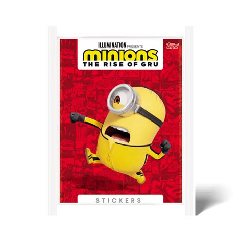 Topps Minions The Rise Of Gru Sticker Pack Single Packet Tubz