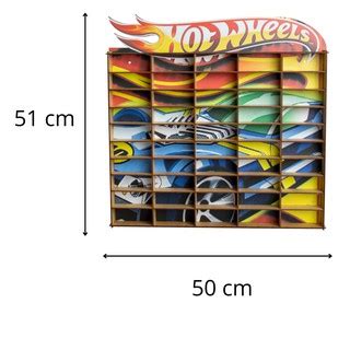 Prateleira Expositora Porta Hot Weels Carrinhos Cor Azul Megafifo