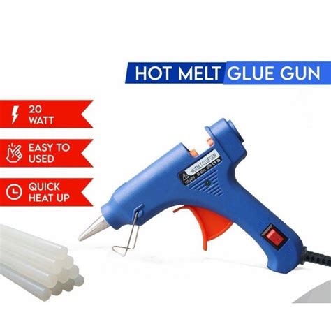 Jual Alat Lem Tembak Biru Watt On Of Hot Melt Glue Gun Shopee Indonesia
