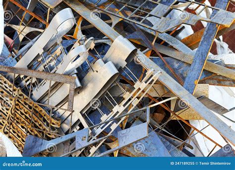 Abstract Background Formed By Metal Waste After Laser Cutting Stock