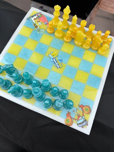 Spongebob Squarepants Inspired Chess Set - Etsy