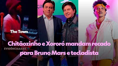 Vídeo Chitãozinho e Xororó mandam recado para Bruno Mars e tecladista