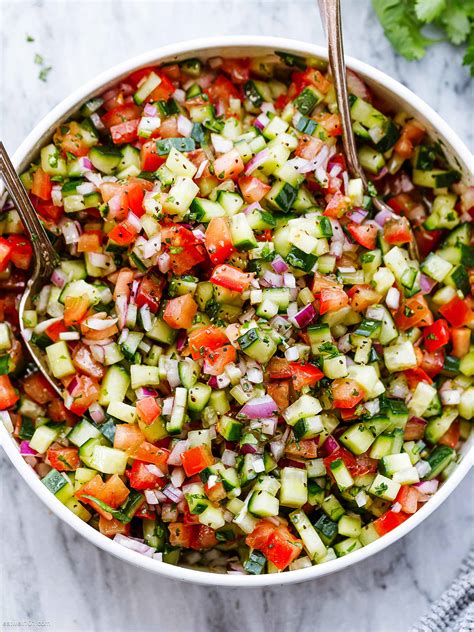 Mediterranean Salad Recipe with Cucumber, Tomato and Onion – Mediterranean Salad Dressing ...