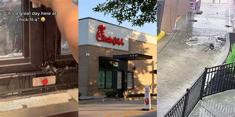 Chick Fil A Drive Thru Workers Power Through Storm Sparking Debate