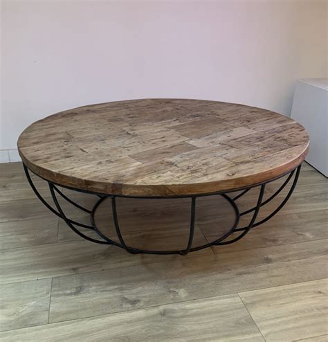 Table Basse Bois Massif Et Métal Luckyfind