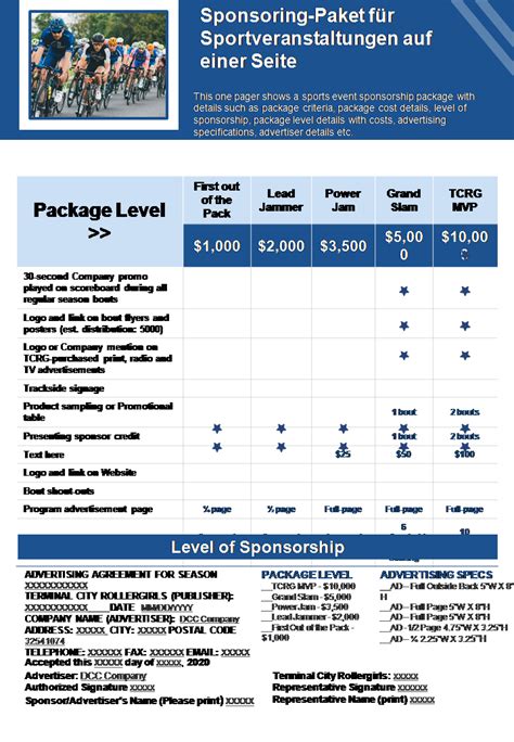 Top 10 Vorlagen für Sponsoring Pakete mit Beispielen und Mustern