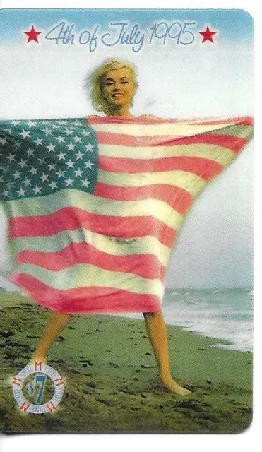 RARE CARTE Telephonique Marilyn Monroe American Flag Us Usa