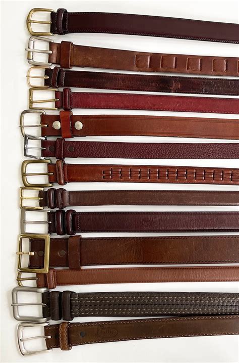 Mens Brown Leather Belt Plain Simple Minimalist Belts Vintage | Etsy