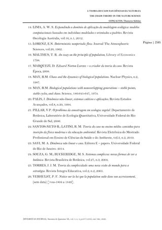 A teoria do caos nas ciências da natureza PDF