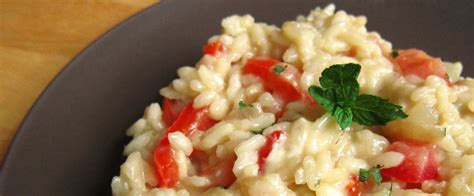 Risotto With Red Bell Pepper Tomato Mint And Feta The Keenan Cookbook