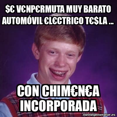 Meme Bad Luck Brian Vnprmuta Muy Barato Autom Vil Lctrico T