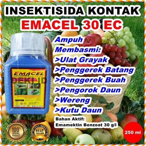 Jual Emacel 30 EC 250 Ml Insektisida Kontak Emamektin Benzoat Pembasmi