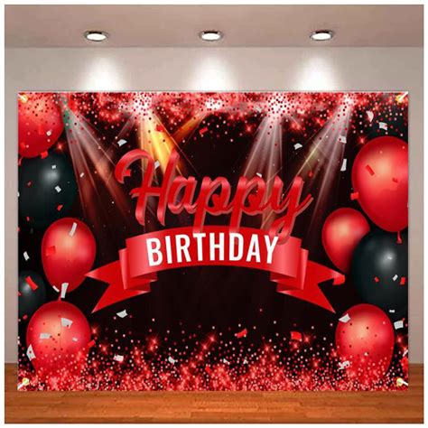 Happy Birthday Background Red Black Happy Birthday Banner Black Red