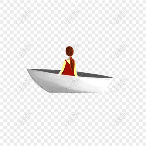 Free Girl Back Cartoon Character In Boat, Girl, Back View, Boat PNG Hd ...