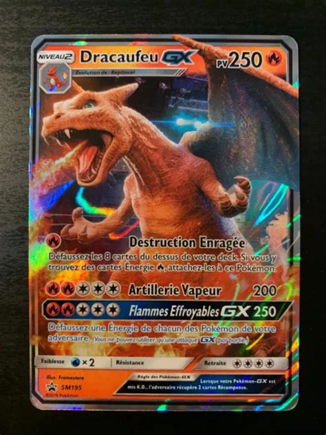 CARTE POKÉMON DRACAUFEU GX SM195 Promo Soleil Lune Détective Pikachu