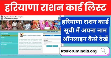 हरियाणा राशन कार्ड लिस्ट 2023 Haryana Ration Card Online List Benefit Complaint Sarkari Yojana