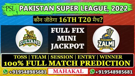 Psl Open Post Th Match Prediction Multan Sultans Vs Peshawar