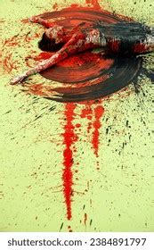 Sexy Naked Woman Splotches Splashes Red Stock Photo 2384891797 Shutterstock