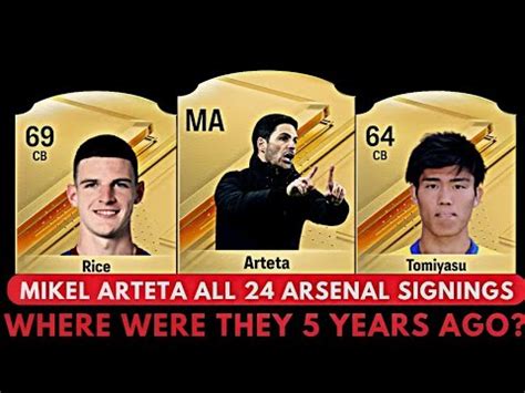 Mikel Arteta All Arsenal Signings Where Were They Years Ago